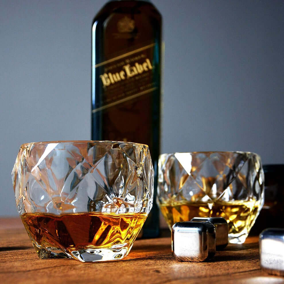 Diamond Big Bowl Whiskey Glass Set - 325 ml