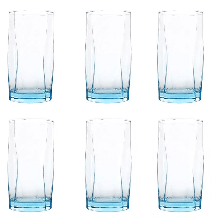 Geometric Shapes Drinking Glass for Beverages - 440 ml