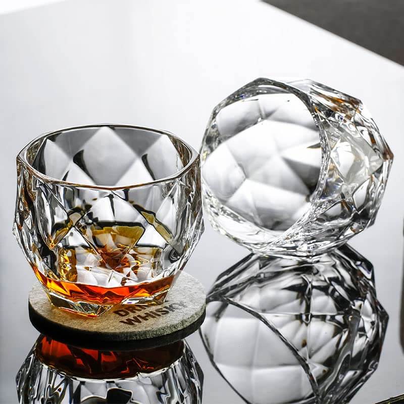 Diamond Big Bowl Whiskey Glass Set - 325 ml