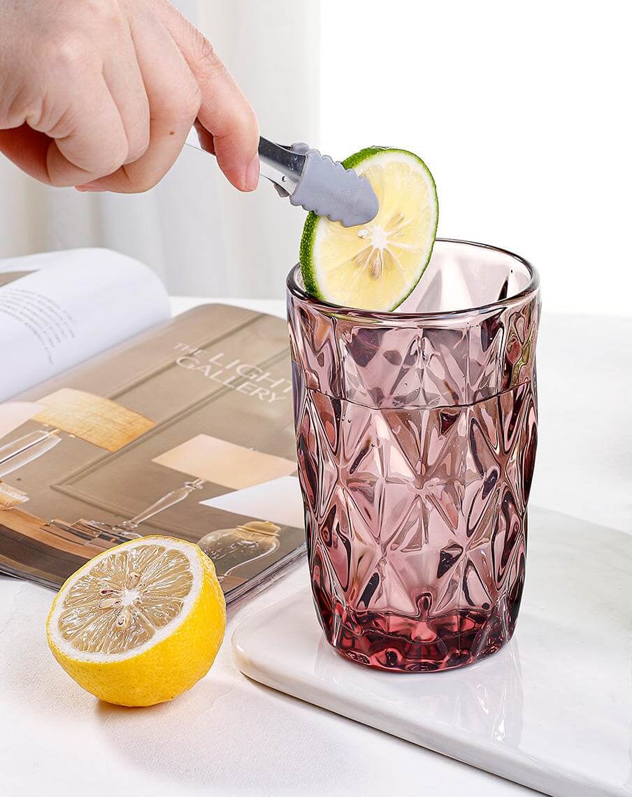 Geometric Design Drinking Glasses Set - 400 ml