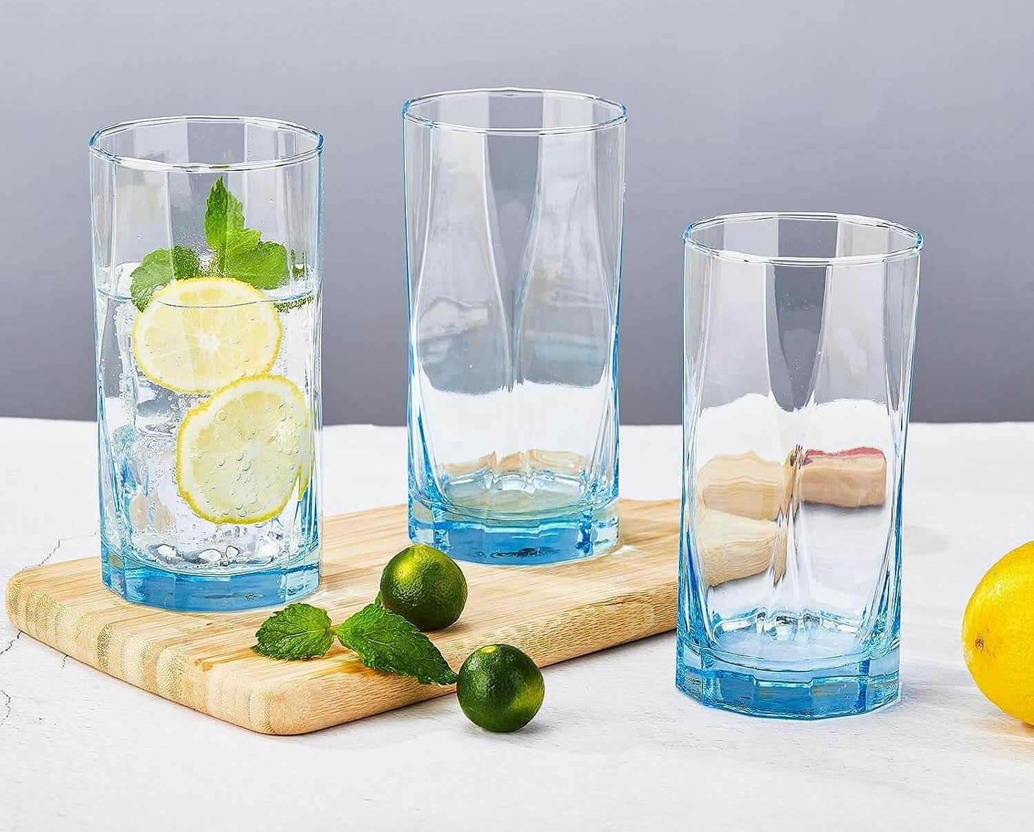 Geometric Shapes Drinking Glass for Beverages - 440 ml