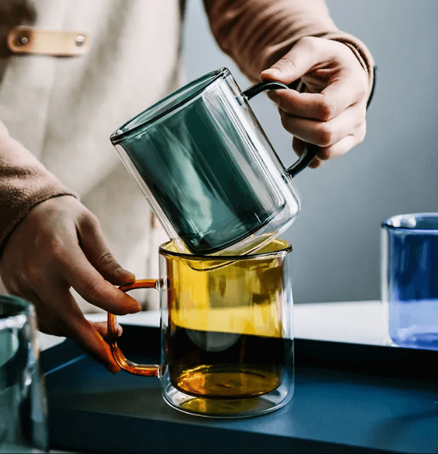 Double Walled Glass Coffee Mug - 250 ml