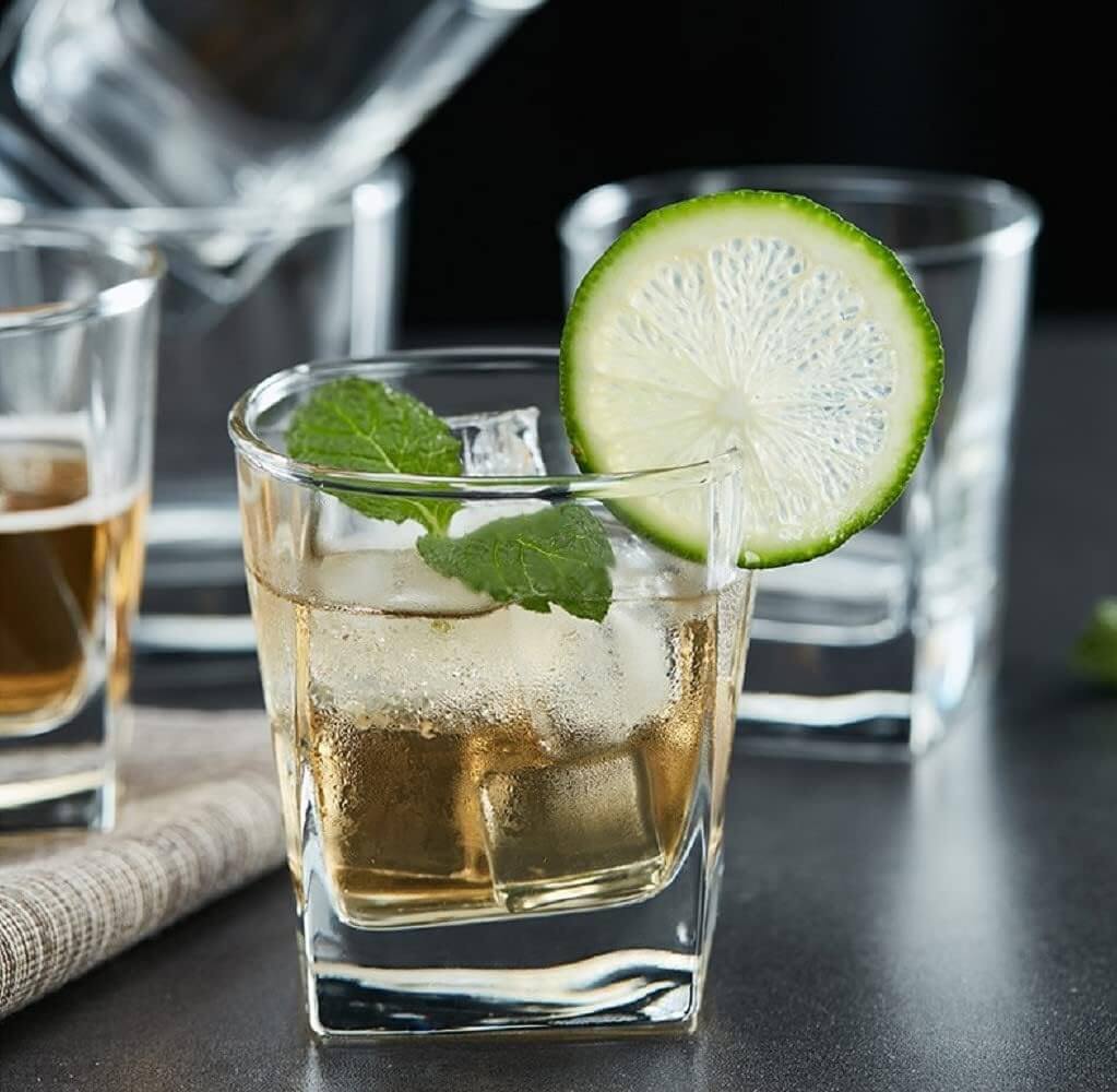 Crystal Square Shaped Glass for Juice - 250 ml