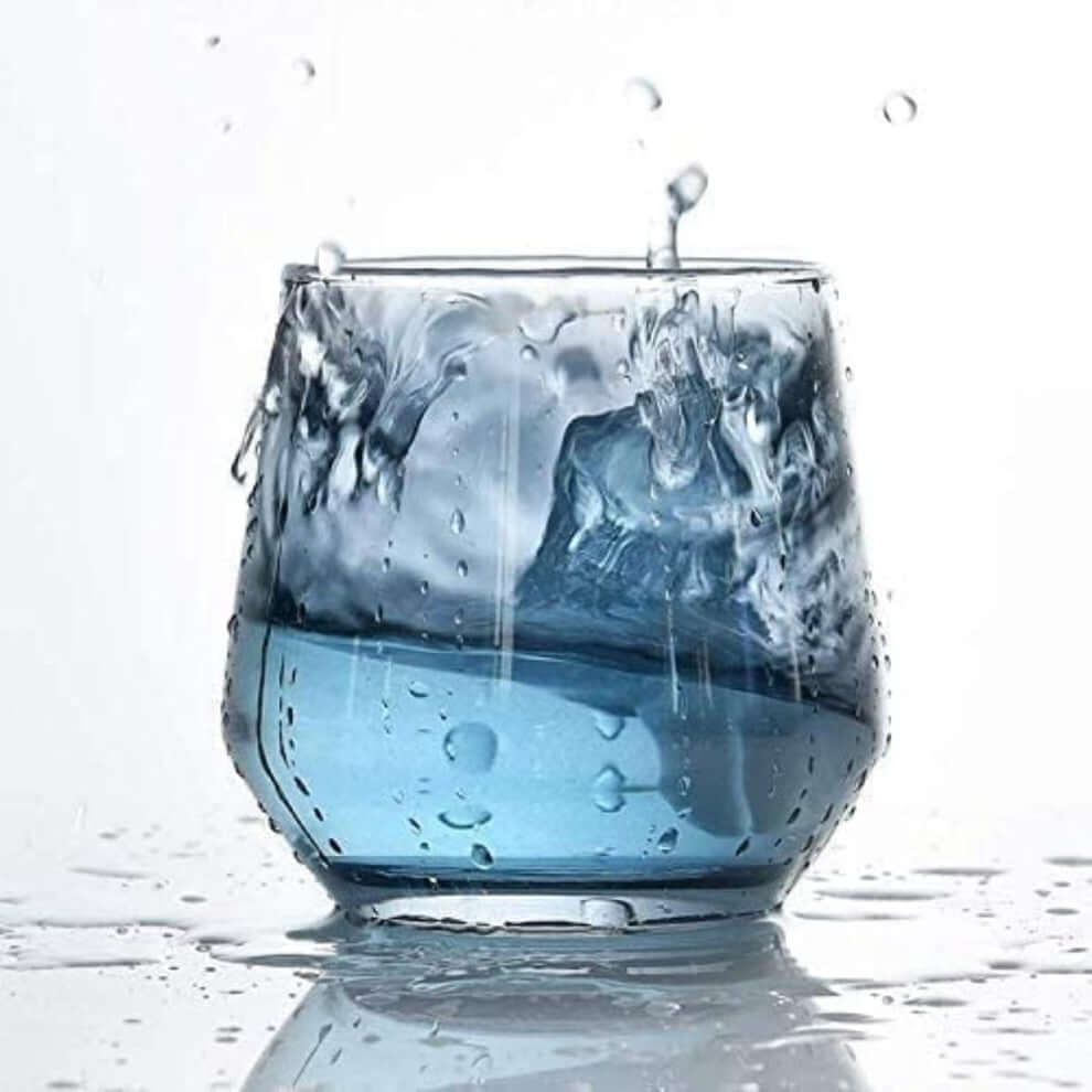 Crystal Oval Shape Whiskey Glass Tumblers - 370 ml