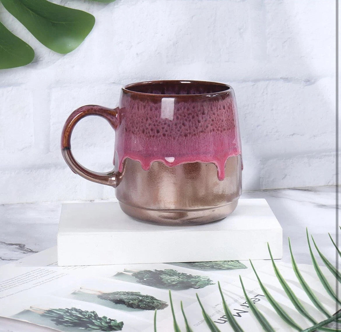 Large Ceramic Coffee Mug, Big Tea Cup for Office and Home, 21 Oz 1 PCS-pink