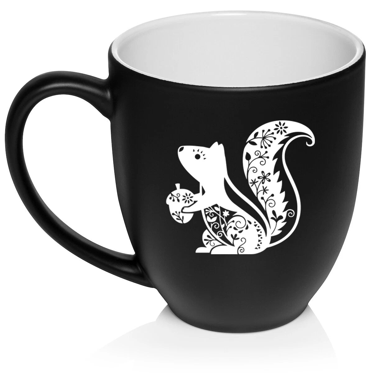 16 oz Bistro Ceramic Coffee Mug Cup Fancy Squirrel