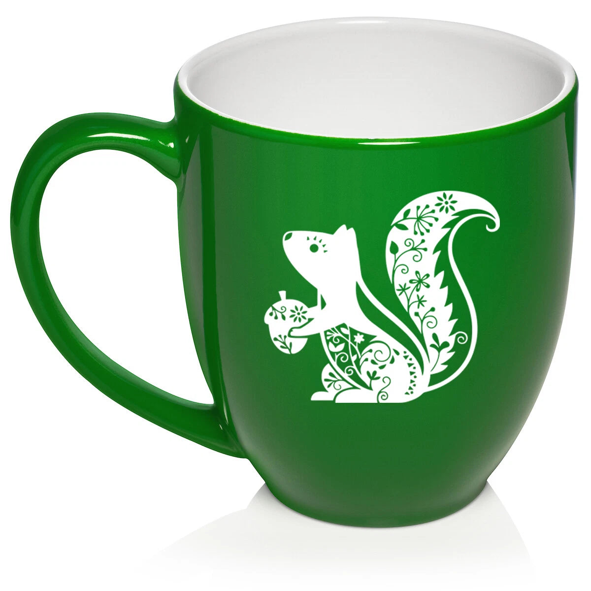 16 oz Bistro Ceramic Coffee Mug Cup Fancy Squirrel