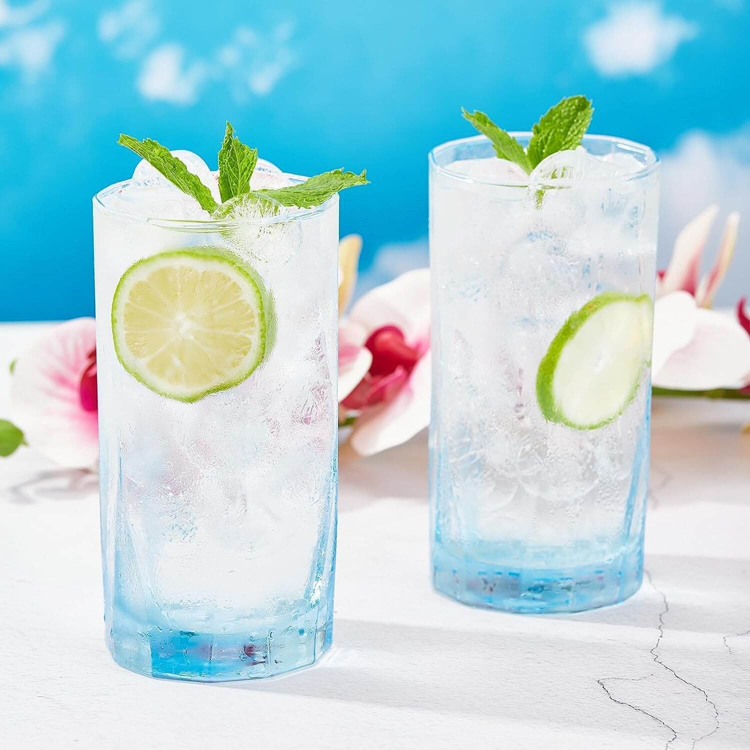 Geometric Shapes Drinking Glass for Beverages - 440 ml