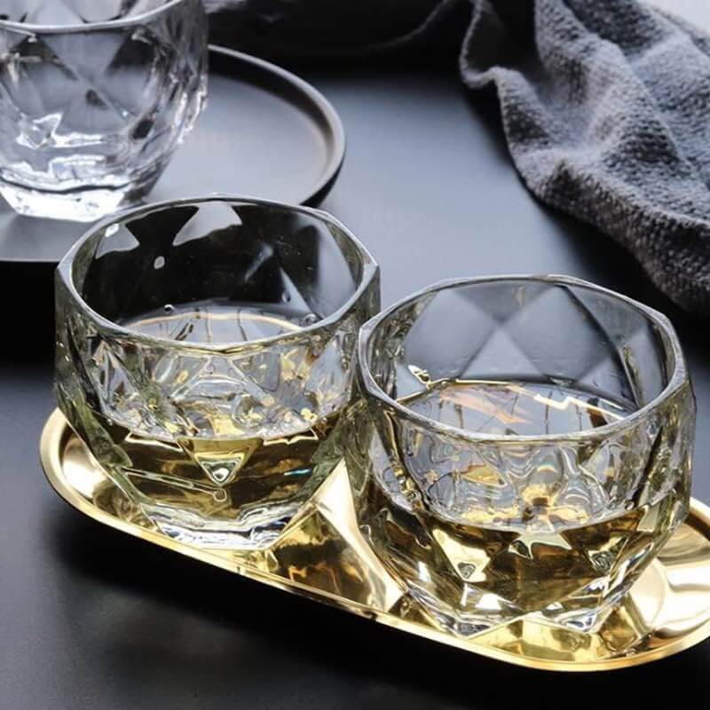 Diamond Big Bowl Whiskey Glass Set - 325 ml