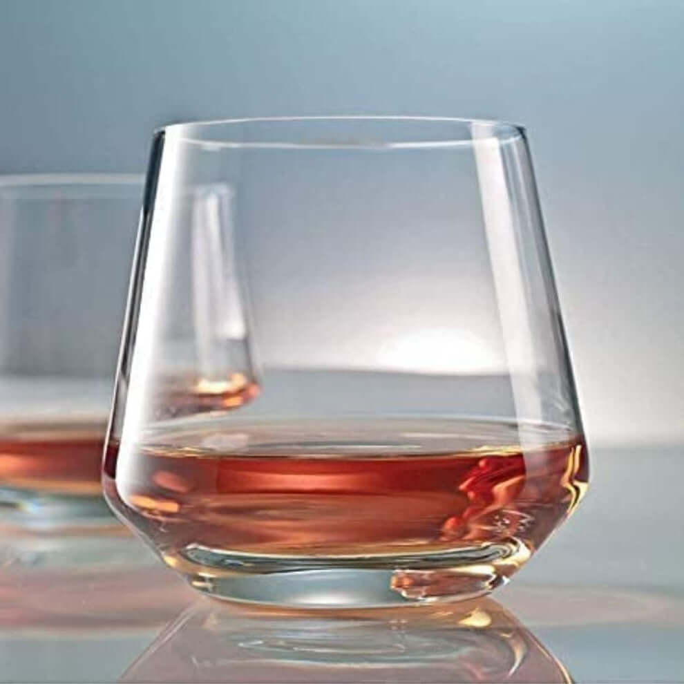 Crystal Oval Shape Whiskey Glass Tumblers - 370 ml